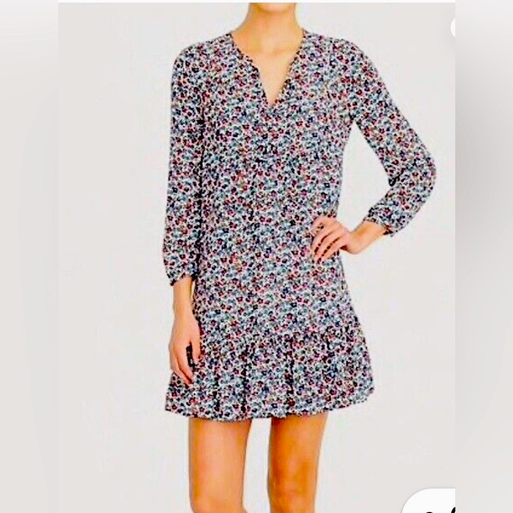 J. Crew Fiery Floral Print Relaxed Dress size XS